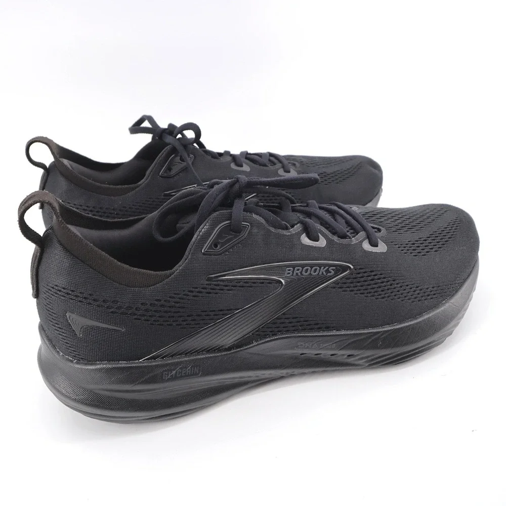 Brooks Glycerin GTS 22 Support Cushioned Athleisure Running Shoe Black Mens 13